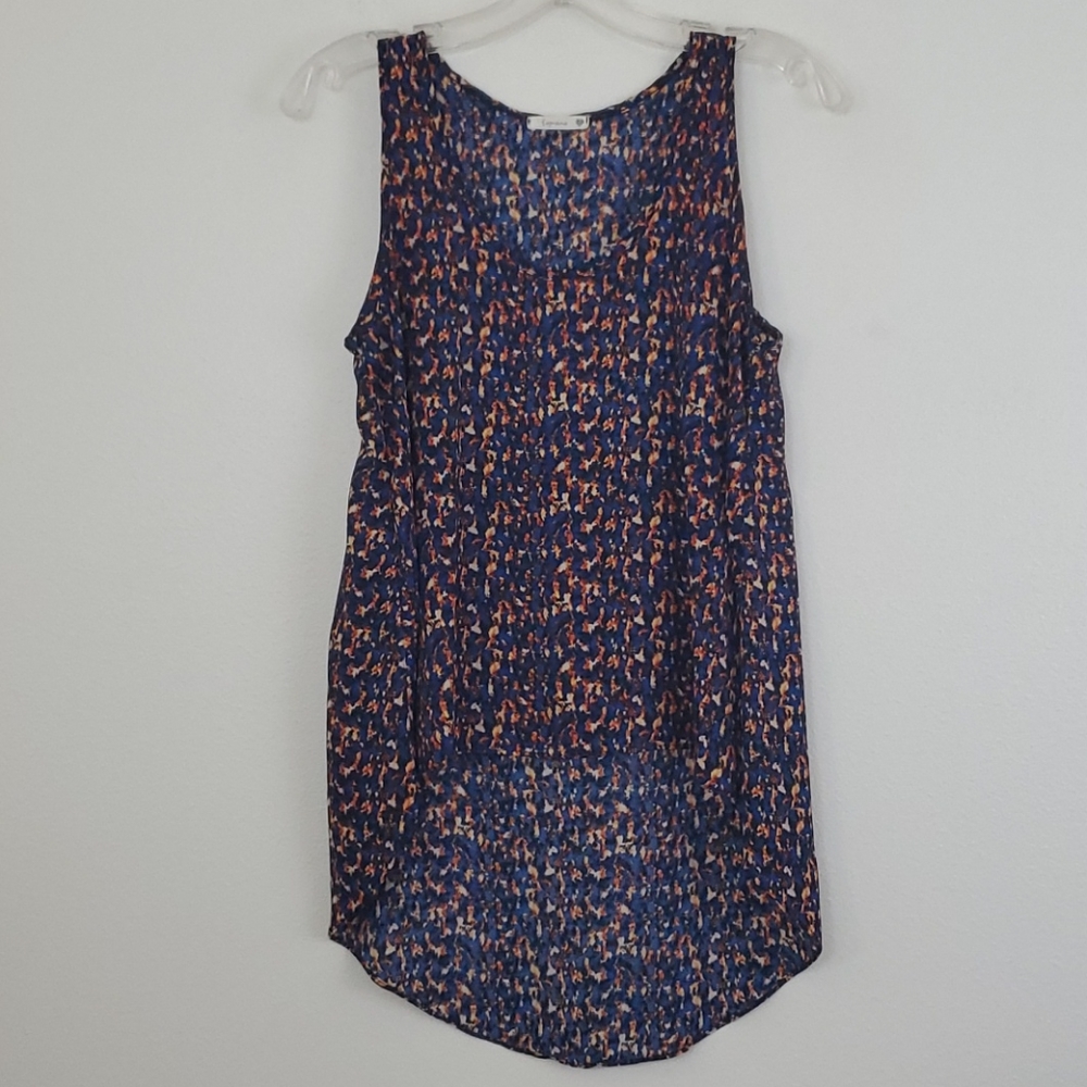 Soprano High Low Sleeveless Print Top S - Picture 1 of 8